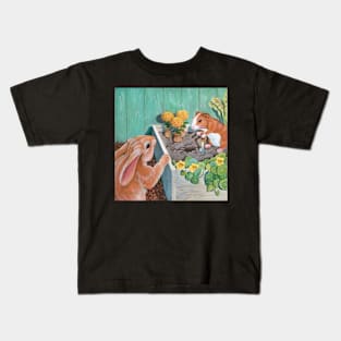 Marigold Planting Time Kids T-Shirt